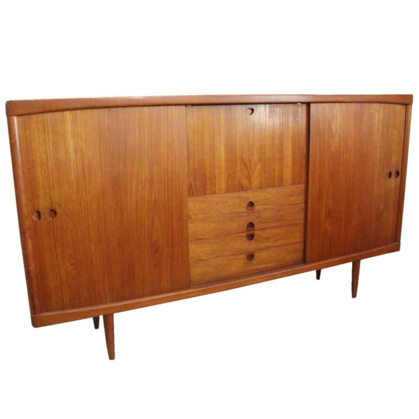 Mid-Century Danish Teak Highboard by Henry W. Klein for Bramin from 1960s For Sale