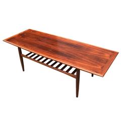 Mid-Century Danish Extra Long Palisander Coffee Table by Grete Jalk for Glostrup