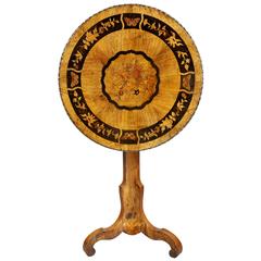 Victorian Marquetry and Brass-Mounted Tilt-Top Table 12