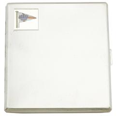 1940s Sterling Silver and Enamel Cigarette Case 5