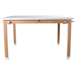 Contemporary Concrete and White Oak Outdoor Garden Dining Table