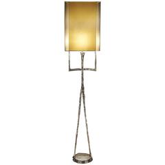 Echassier Floor Lamp, Signed, Design Felix Agostini, Made of Bronze