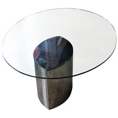 Modern Cini Boeri for Knoll Chrome and Glass Lunario Coffee Table