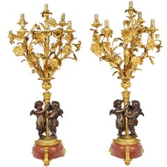 Large Pair of French Louis XVI Style Candelabra Large Pair of French Louis XVI Style Candelabra