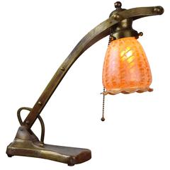 Cast Brass Handel Table Lamp 