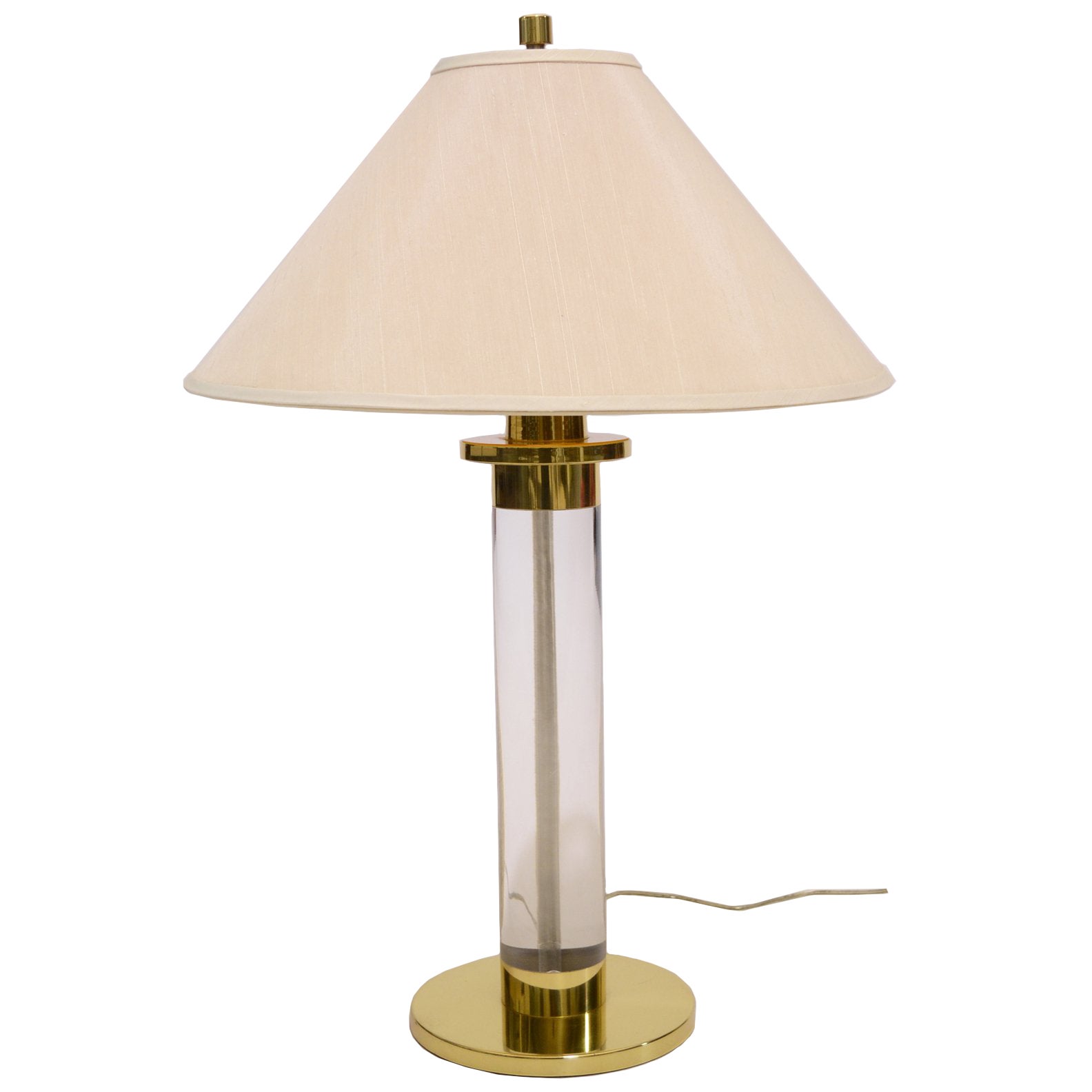 Frederick Cooper Brass and Lucite Floor Lamp at 1stDibs