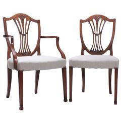Set of Fourteen George III Dining Chairs