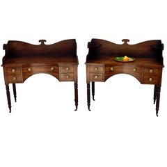 Antique Mahogany Gillows Pair of Dressing Table Washstands 2