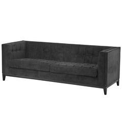 Sander Sofa in Black, Greige or Ecru Velvet Fabric