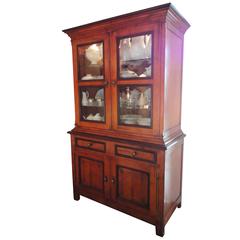 Fantastic 19th Century Two-Piece Walnut Stepback Wall Cupboard 11