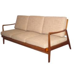 Danish Mid-Century Three-Seat Teak Sofa and Daybed from 1960s