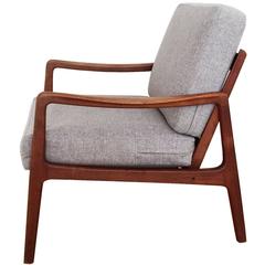 Mid-Century FD109 Teak Easy Lounge Chair by Ole Wanscher for France 
Søn, 1960s
