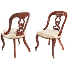 Good Quality Pair of Victorian Mahogany Desk Chairs