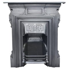 Antique Beatrice, Late Victorian Cast Iron Bedroom Fireplace