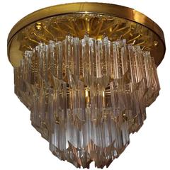 Four-Tiered Venini Murano 'Astra Quadrilobo' Chandelier, Italy, 1960