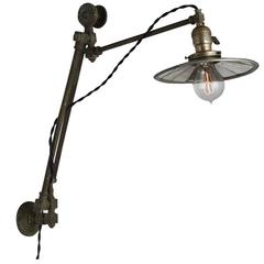 Incredible Articulating Lamp with Mirrored Reflector by Beardslee, circa 1895 5