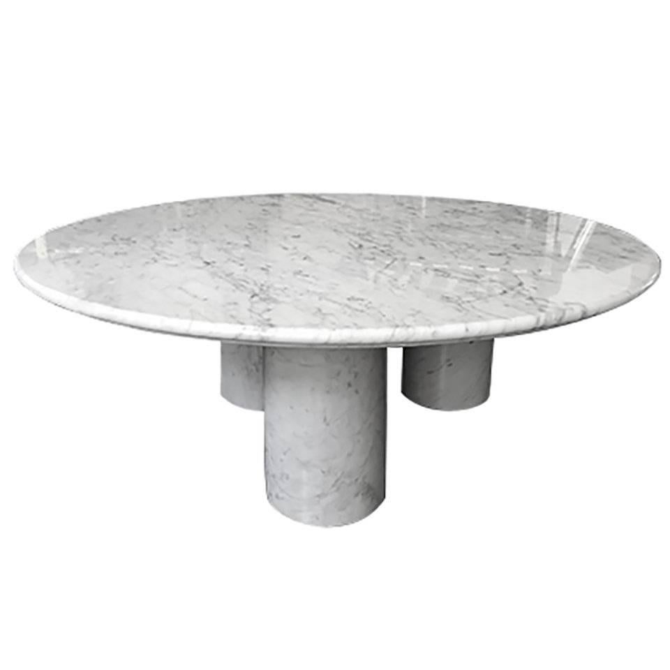 "Il Colonnato" Coffee Table in Carrara Marble by Mario Bellini, 1970s