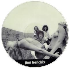 Vintage Jimi Hendrix Illustrated Vinyl Record