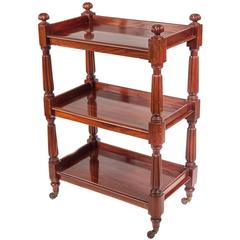 Nice Quality William IV Mahogany Three-Tier Dumb Waiter