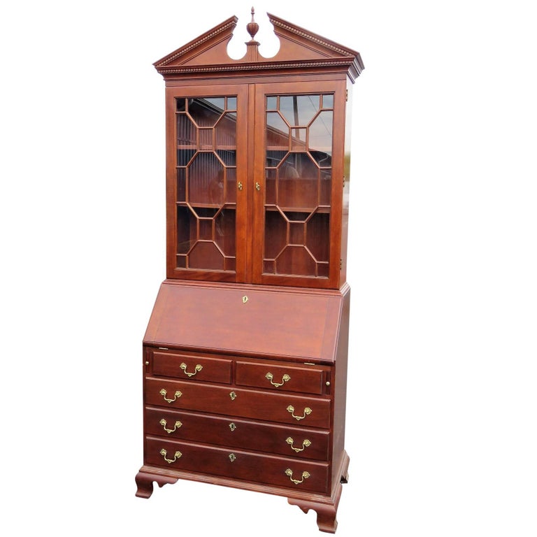 Stickley Secretary Desk With Bookcase Top For Sale At 1stdibs