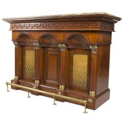 Flame Mahogany Cocktail Drinks Bar Cabinet Wine Bar Dry Bar 6