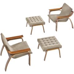 Czech Bentwood Lounge Set, 1970s 5