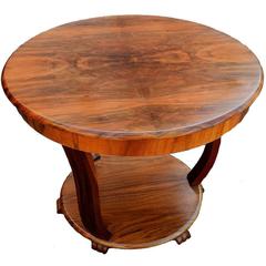 English Art Deco Coffee Table in Figured Walnut 12