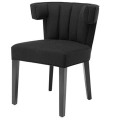Sander M Chair with Black Cashmere or Greige Velvet Fabric