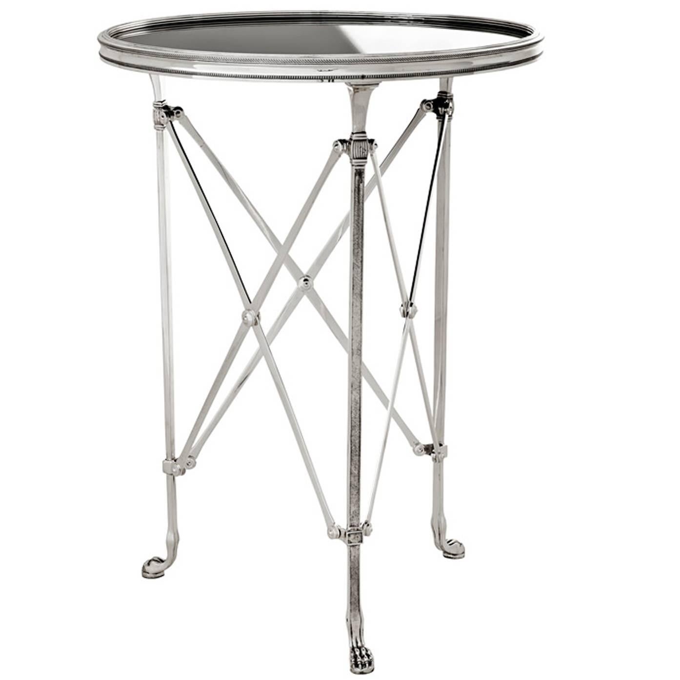 Lions Side Table in Antique Silver Plated or Bronze Finish