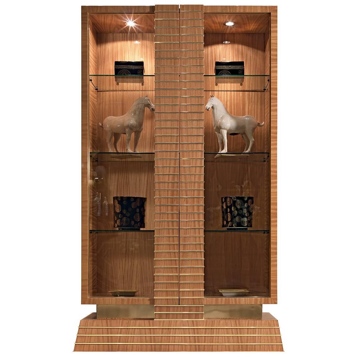 Citronnier Wood Display Cabinet