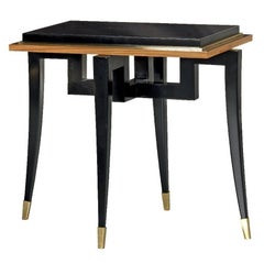 Citronnier Wood Side Table with Black Finish