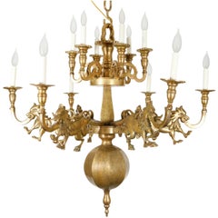 Brass Lion Spanish Chandelier 4
