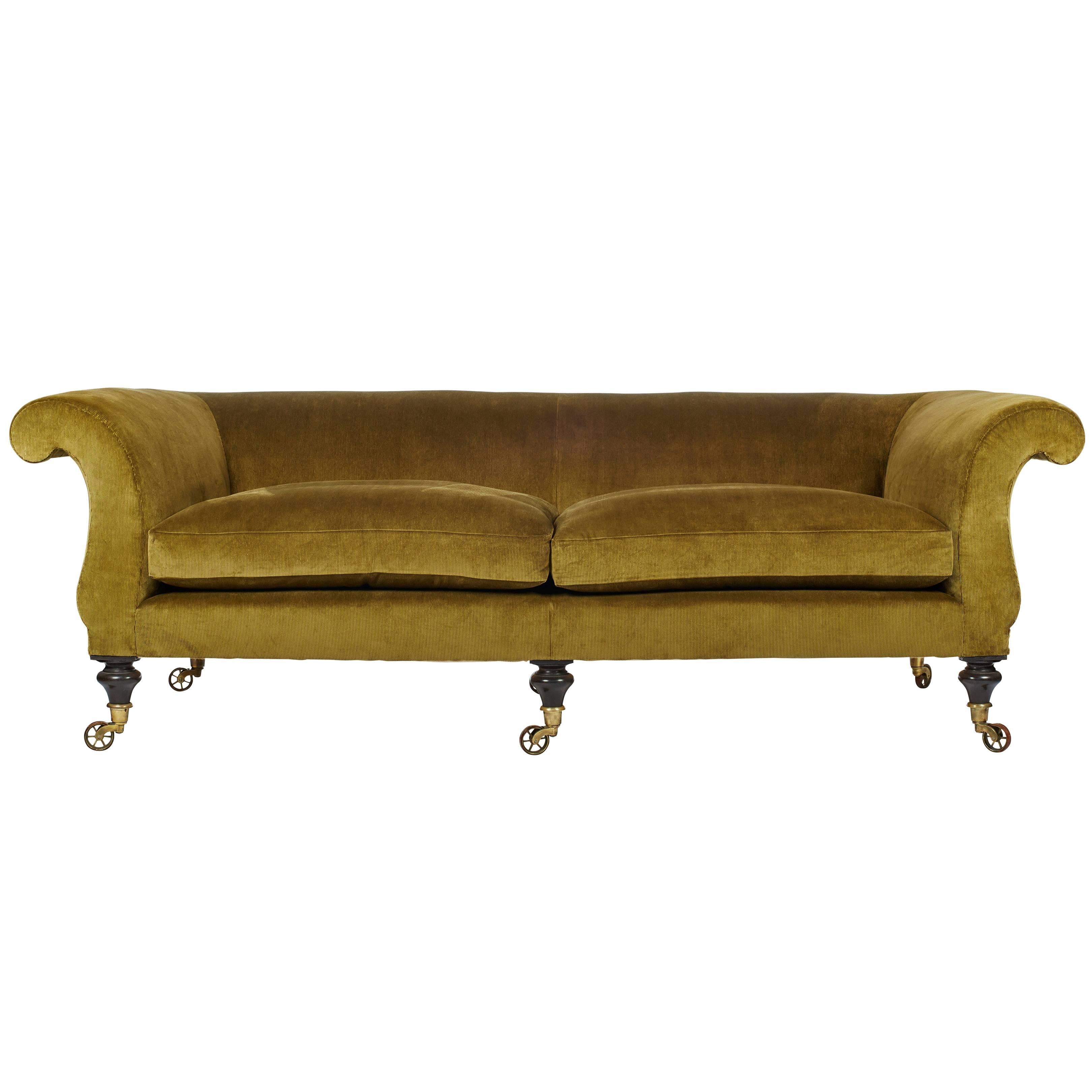 Upholstered 'Kinross' Regency-Inspired Sofa by Ensemblier, Bespoke For Sale