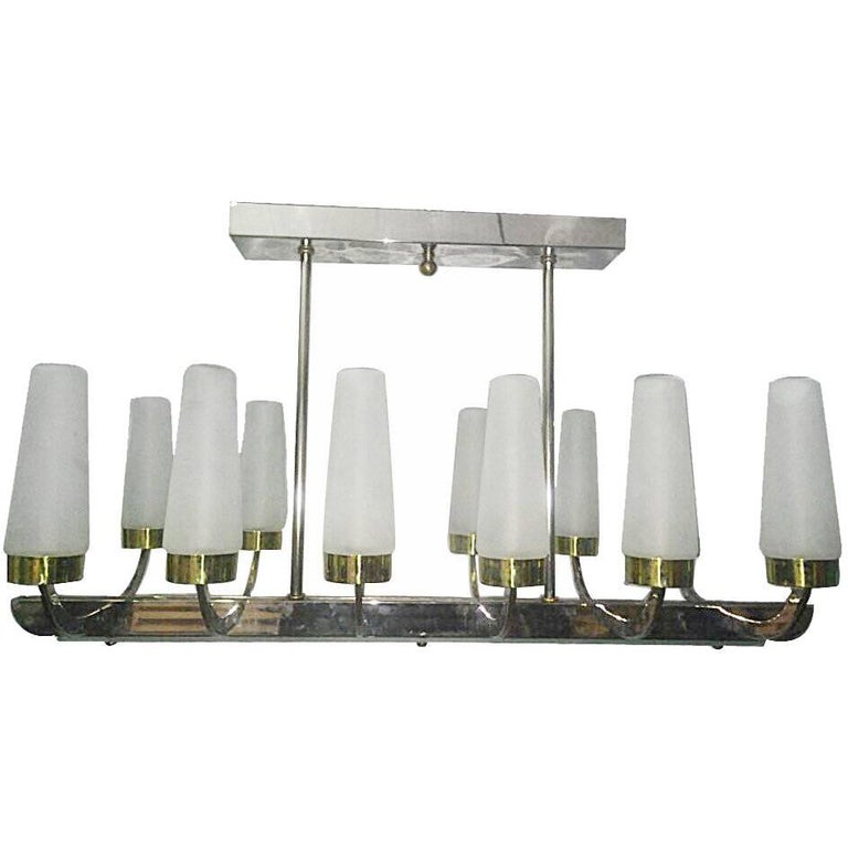 Large Moderne Horizontal Light Fixture For Sale At 1stdibs