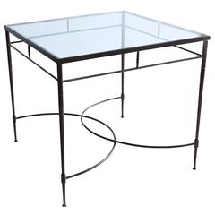 Italian Steel and Glass Patio Table 3