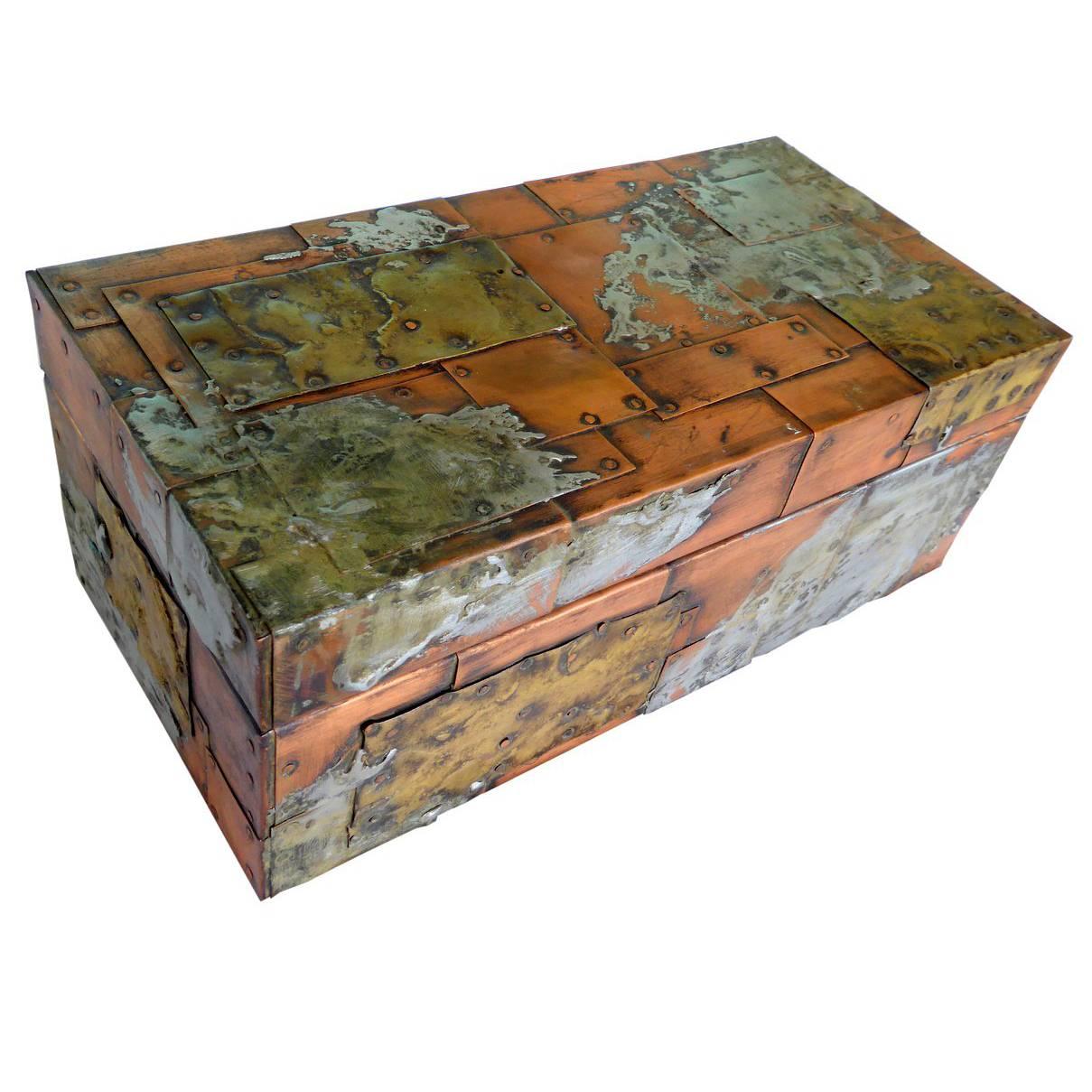 Patchwork Metal Box by Paul Evans