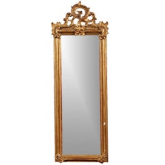 Antique Continental Giltwood Wall Mirror