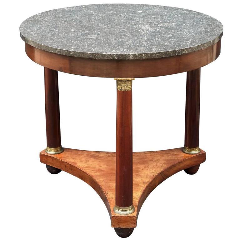 French Marble Top Table Or Guéridon In The Empire Style French Marble Top Table Or Guéridon In The Empire Style