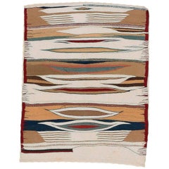 Vintage Bakhtiari Sofreh Rug with Flaming Palmettes