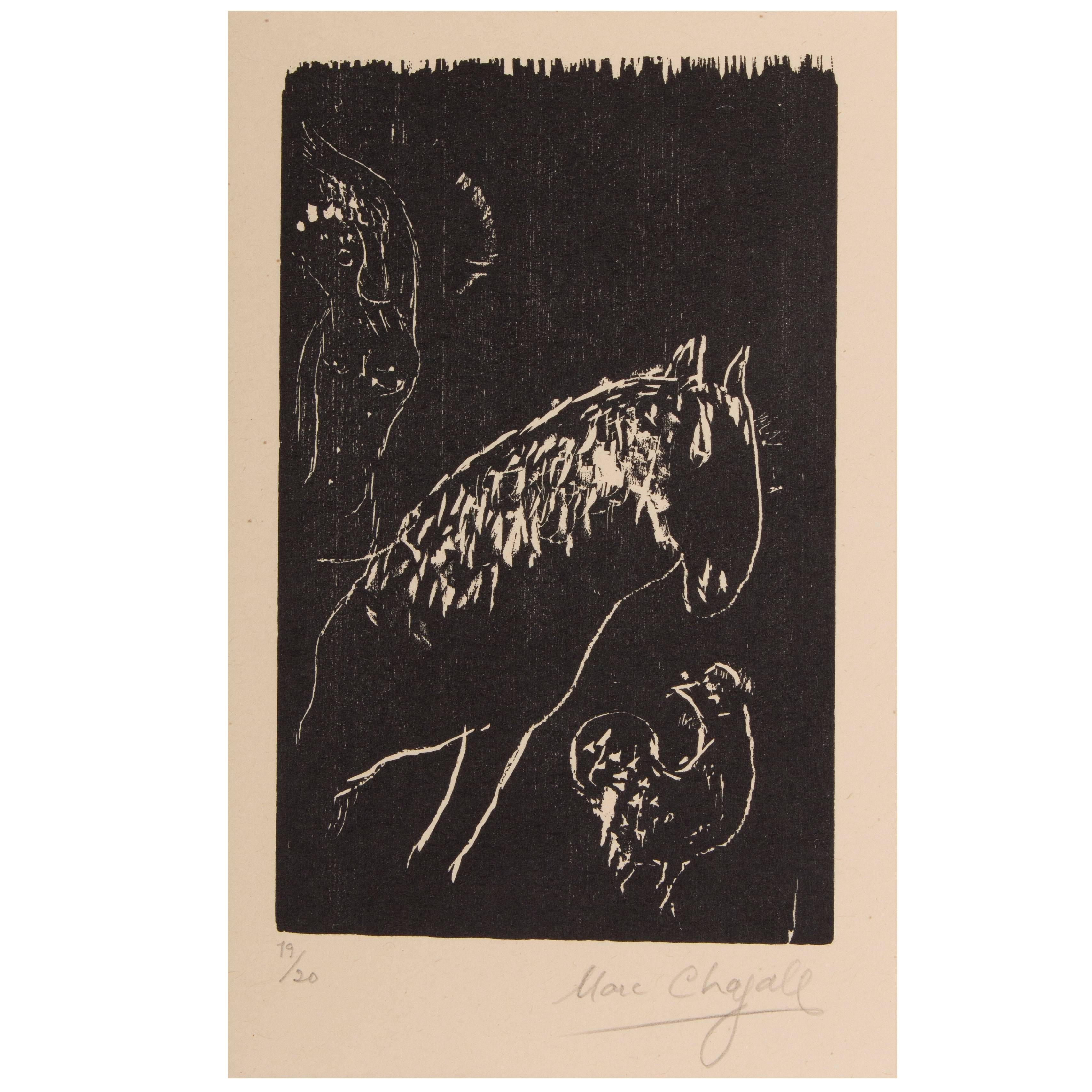 Marc Chagall, L’écuyère Et Le Coq New York, 1943 For Sale