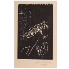 Vintage Marc Chagall, L’écuyère Et Le Coq New York, 1943