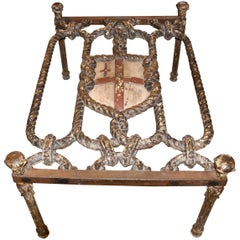19th Century Iron Gate as Coffee Table, St. George and Order of the Garter
