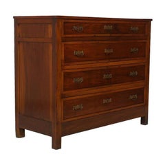 Italian Early 20th Century Chest of Drawers "Arte Povera", Solid Walnut and Fir
