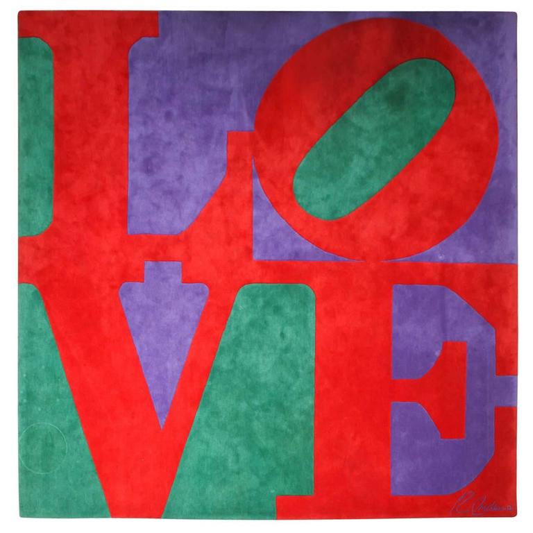 Robert Indiana "Love" Carpet at 1stdibs
