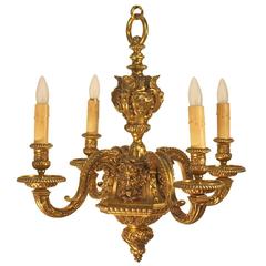 Mazarine Style Gilt Bronze Four-Arm Chandelier
