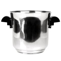 French Art Deco Champagne Ice Bucket Wine Cooler, 1930s Modernist Cubist Design