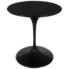 Sculptural Mid-Century Modernist "Tulip" Table in Black Lacquer