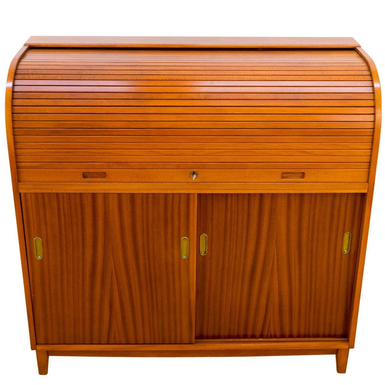 Mahogany Roll Front Desk