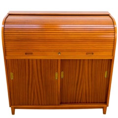 Mahogany Roll Front Desk 8