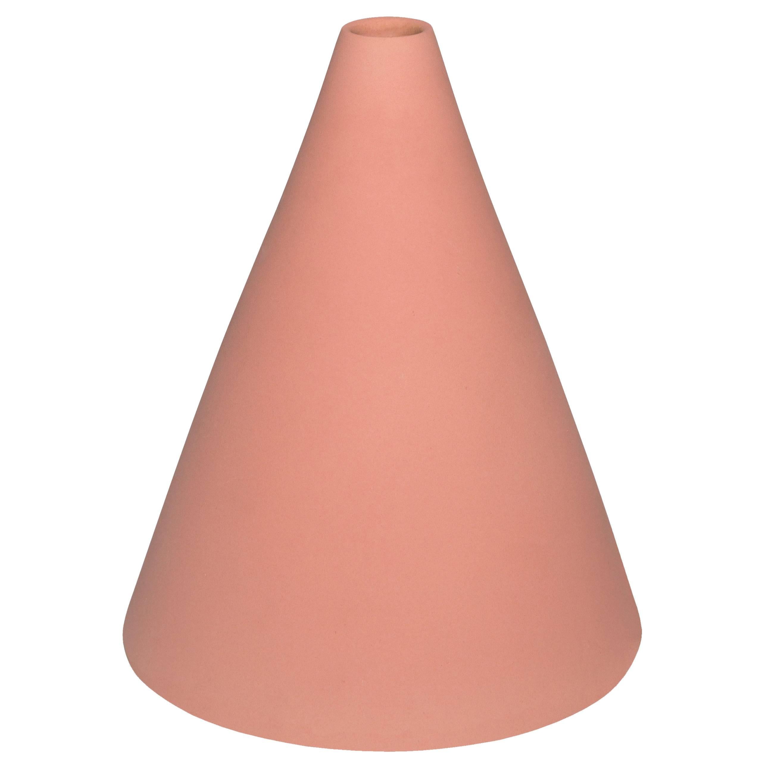 Modern Azalea Ceramic Handmade Customizable Cone Coral Colorful Vase